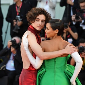 Timothée Chalamet et Taylor Russell - Projection du film "Bones And All'" lors de la 79e édition du Festival international du film de Venise (La Mostra), le 2 septembre 2022. © ANSA/Zuma Press/Bestimage