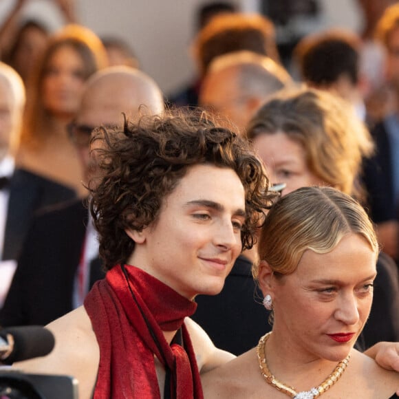 Timothée Chalamet et Chloë Sevigny - Projection du film "Bones And All'" lors de la 79e édition du Festival international du film de Venise (La Mostra), le 2 septembre 2022. © ANSA/Zuma Press/Bestimage