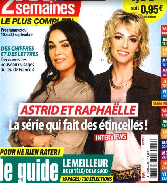 Lola Dewaere et Sara Mortensen en couverture du magazine "Télé 2 Semaines".
