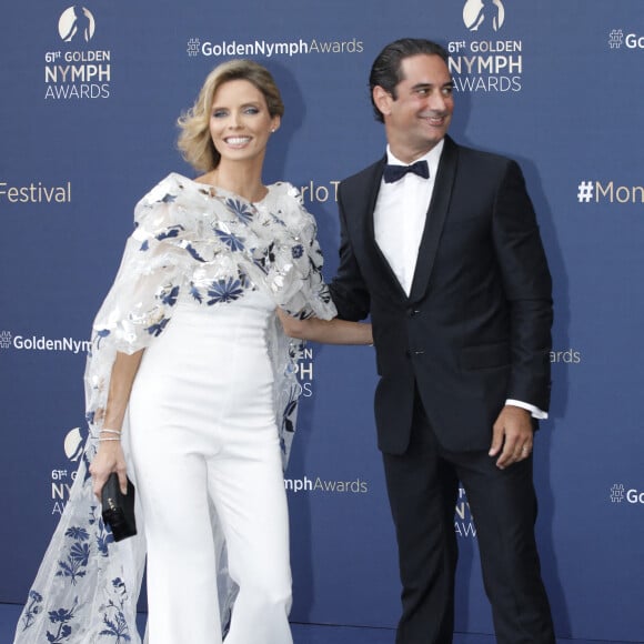 Sylvie Tellier et son mari Laurent Schenten - Cérémonie de clôture du 61ème Festival de Télévision de Monte Carlo le 21 juin 2022. © Denis Guignebourg/Bestimage 