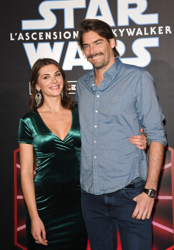 Camille Lacourt et sa compagne Alice Detollenaere (Miss Bourgogne 2010) - Avant-première du film "Star Wars : L'ascension de Skywalker" au cinéma Le Grand Rex à Paris, le 17 décembre 2019. © Coadic Guirec/Bestimage