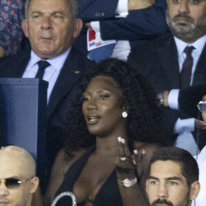 Francis Szpiner, Aya Nakamura, Nikola Karabatic - People assistent au match aller de la Ligue des Champions entre le Paris Saint-Germain contre la Juventus (2-1) au Parc des Princes à Paris le 6 septembre 2022.