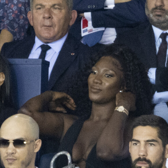 Francis Szpiner, Aya Nakamura, Nikola Karabatic - People assistent au match aller de la Ligue des Champions entre le Paris Saint-Germain contre la Juventus (2-1) au Parc des Princes à Paris le 6 septembre 2022.
