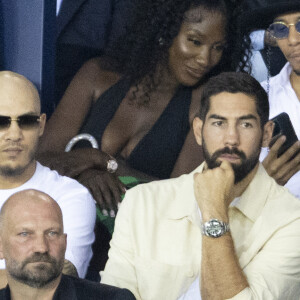 Aya Nakamura, Nikola Karabatic - People assistent au match aller de la Ligue des Champions entre le Paris Saint-Germain contre la Juventus (2-1) au Parc des Princes à Paris le 6 septembre 2022.