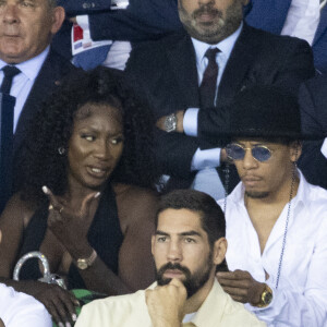 Francis Szpiner, Aya Nakamura, Nikola Karabatic - People assistent au match aller de la Ligue des Champions entre le Paris Saint-Germain contre la Juventus (2-1) au Parc des Princes à Paris le 6 septembre 2022.