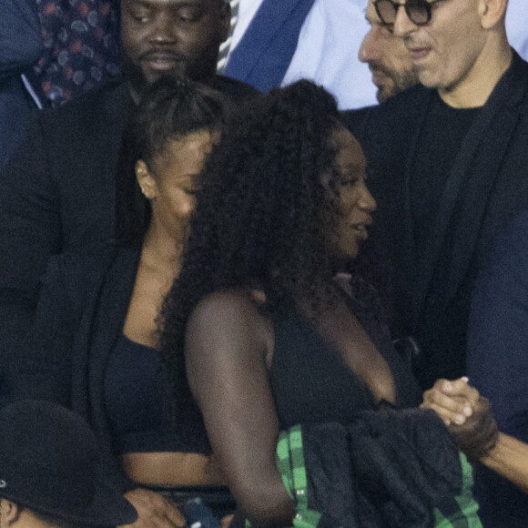 Aya Nakamura - People assistent au match aller de la Ligue des Champions entre le Paris Saint-Germain contre la Juventus (2-1) au Parc des Princes à Paris le 6 septembre 2022.