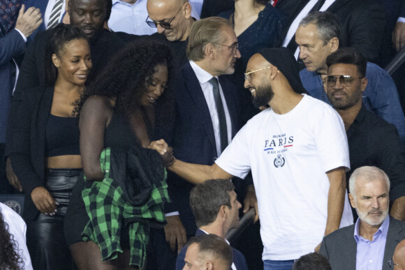 Aya Nakamura - People assistent au match aller de la Ligue des Champions entre le Paris Saint-Germain contre la Juventus (2-1) au Parc des Princes à Paris le 6 septembre 2022.