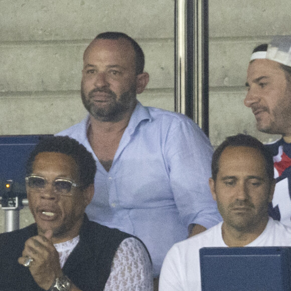 JoeyStarr - People assistent au match aller de la Ligue des Champions entre le Paris Saint-Germain contre la Juventus (2-1) au Parc des Princes à Paris le 6 septembre 2022.