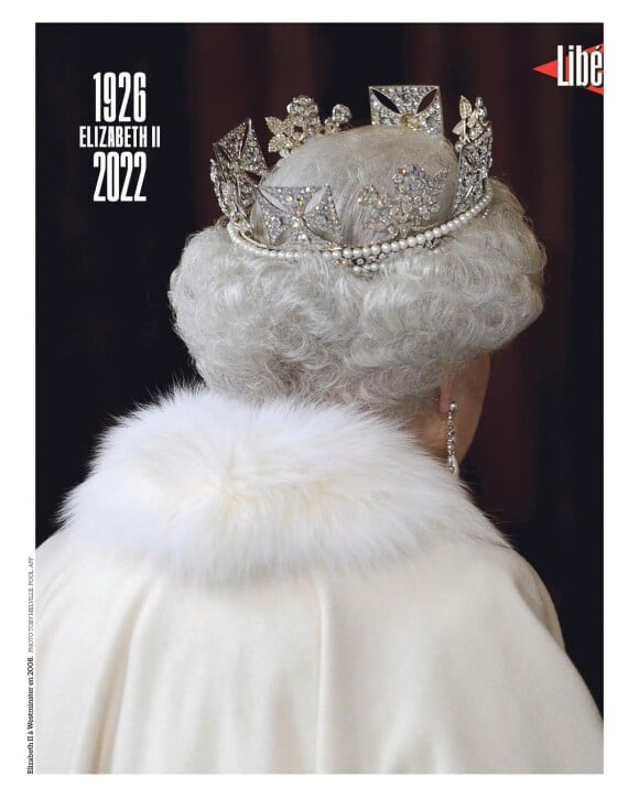 Le verso du numéro de Libération sur la mort d'Elizabeth II