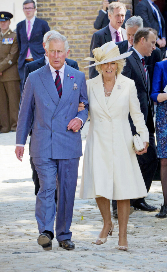 Archive - Camilla Parker Bowles, duchesse de Cornouailles, le prince Charles, prince de Galles - La famille royale britannique lors de la cérémonie du 200ème anniversaire de la bataille de Waterloo à Braine-l'Alleud en Belgique le 17 juin 2015 