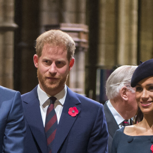 Le prince Harry, duc de Sussex, le prince William, duc de Cambridge, Meghan Markle, duchesse de Sussex,, Catherine (Kate) Middleton, duchesse de Cambridge, 