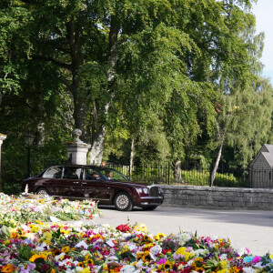 La princesse Anne d'Angleterre - Le cercueil de la reine Elisabeth II d'Angleterre quitte le château de Balmoral, pour être emmener au palais de Holyroodhouse à Edimbourg, la résidence officielle de la reine. Le 11 septembre 2022 