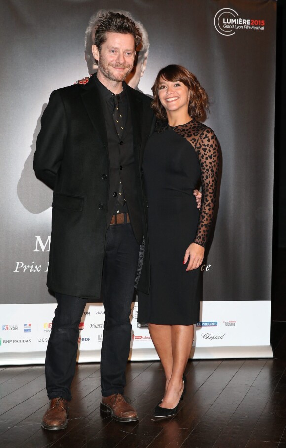 Jamie Hewlett et sa femme Emma De Caunes - Photocall de la cérémonie de remise du prix Lumière à Martin Scorsese lors du festival Lumière 2015 (Grand Lyon Film Festival) à Lyon. Le 16 octobre 2015