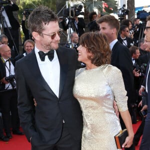 Emma de Caunes et son mari Jamie Hewlett - Montée des marches du film "Youth" lors du 68 ème Festival International du Film de Cannes, à Cannes le 20 mai 2015.
