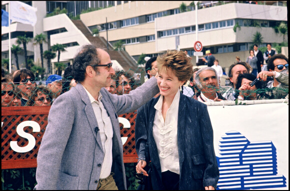 Archives - Jean-Luc Godard et Nathalie Baye présente "Détective" au Festival de Cannes en 1985.