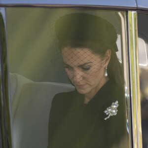 La princesse de Galles Kate Middleton pendant la procession du cercueil de la reine de Buckingham à Westminster Hall à Londres le 14 septembre 2022 Photo by Stephen Lock/I-images/ABACAPRESS.COM