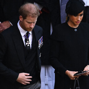 Meghan Markle et le prince Harry, duc et duchesse de Sussex à l'issue de la procession à Londres Photo by Ben Stansall/PA Photos/ABACAPRESS.COM