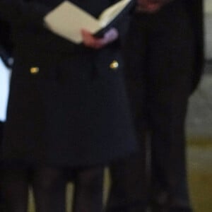 Le prince de Galles William, Kate Catherine Middleton, princesse de Galles, le prince Harry, duc de Sussex, Meghan Markle, duchesse de Sussex - Intérieur - Procession cérémonielle du cercueil de la reine Elisabeth II du palais de Buckingham à Westminster Hall à Londres. Le 14 septembre 2022