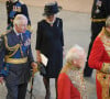 Le roi Charles III d'Angleterre, la reine consort Camilla Parker Bowles - Intérieur - Procession cérémonielle du cercueil de la reine Elisabeth II du palais de Buckingham à Westminster Hall à Londres. Le 14 septembre 2022
