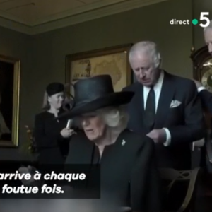 Le roi Charles III d'Angleterre et sa femme, la reine consort Camilla Parker Bowles - "C à vous", France 5