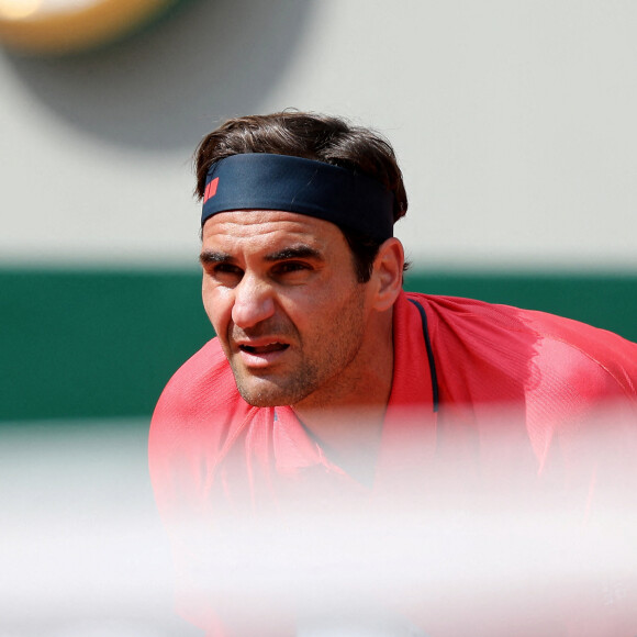 Roger Federer, vainqueur du 2ème tour, lors du tournoi de tennis de Roland Garros à Paris. Le 3 juin 2021 © Dominique Jacovides / Bestimage 