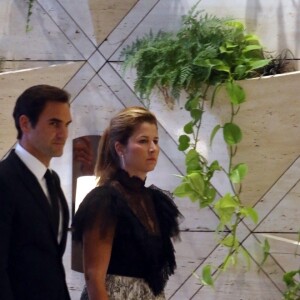 Roger Federer et sa femme Mirka arrivent à la soirée Hopman Cup New Years Eve Ball au Crown Towers à Perth, Australie le 31 décembre 2018. 