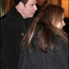 John Travolta et sa femme Kelly Preston à Paris pour la Première de From Paris with Love, le 9 février