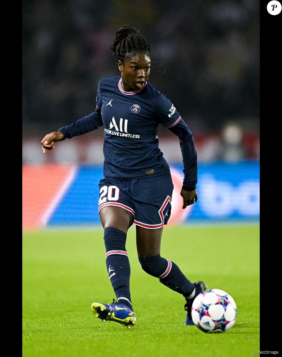 Aminata Diallo (PSG) - Match de quart de finale retour de la Ligue des champions féminine de l'UEFA "PSG - Bayern Munich (2-2)" au Parc des Princes à Paris.