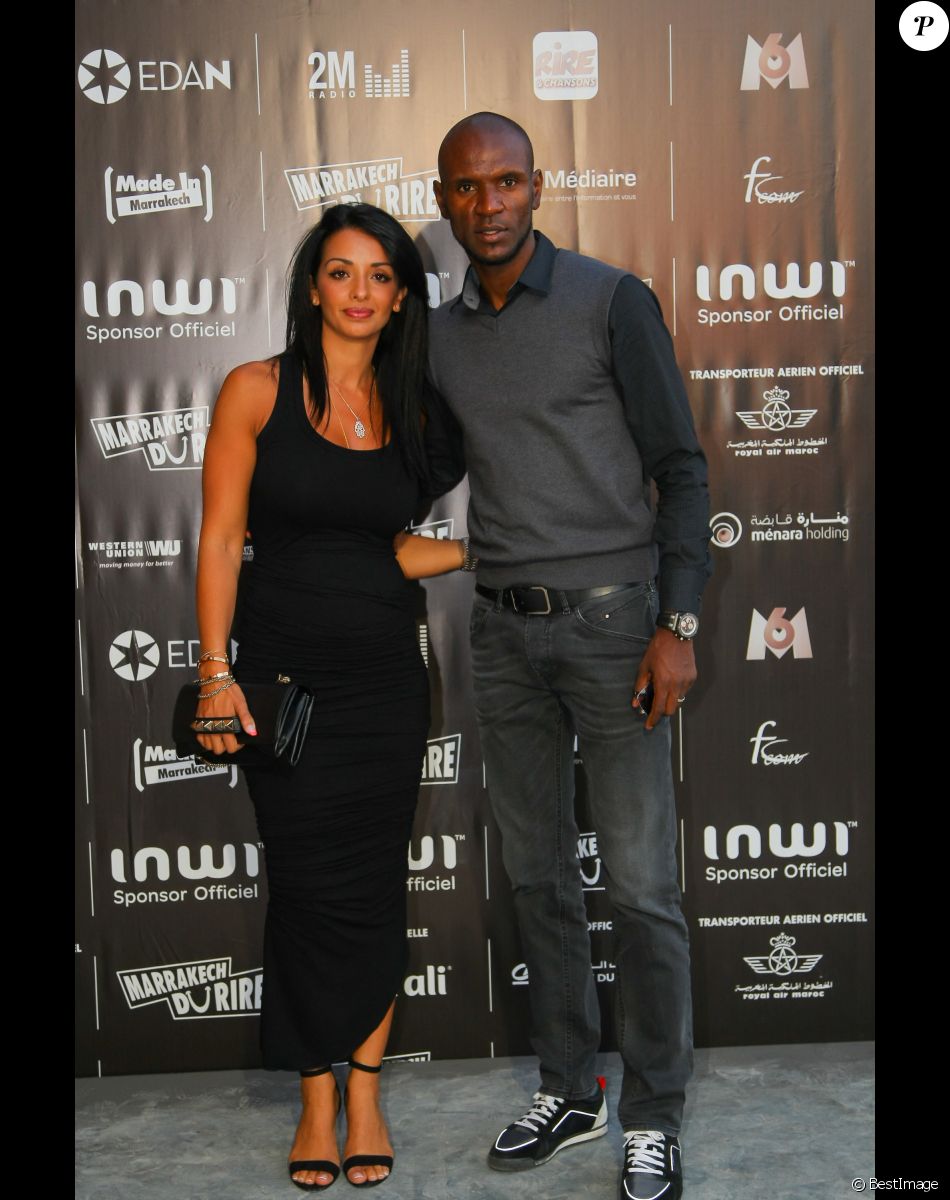 Eric Abidal et sa femme Hayet - Ouverture du Festival Marrakech du Rire 2015. Le 13 juin 2015 à Marrakech