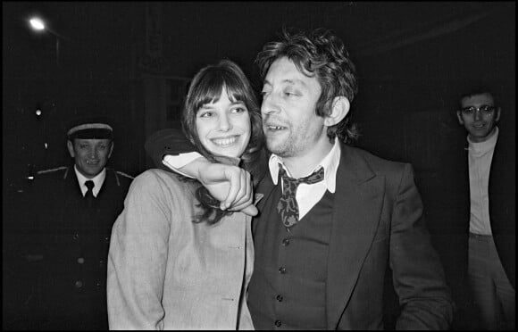 Serge Gainsbourg et Jane Birkin lors d'une soirée au Privé à Paris en 1972