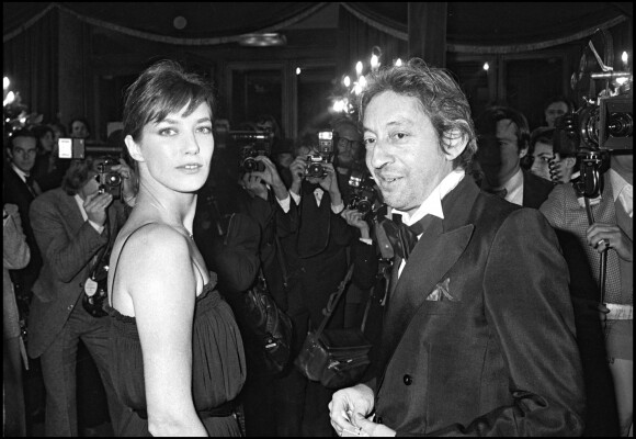 Jane Birkin et Serge Gainsbourg lors d'une soirée donnée par le couturier Valentino