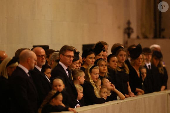 Membres de la famille royale - Le roi d'Angleterre organise une veillée au côté du cercueil de la reine Elizabeth II d'Angleterre au Westminster Hall à Londres, Royaume Uni, le 16 septembre 2022. 
