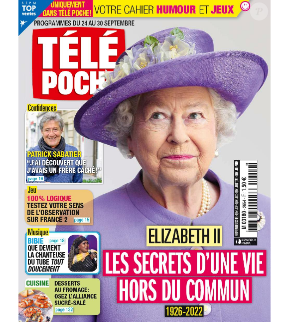 Nouvelle couverture du magazine Télé Poche paru le 19 septembre 2022