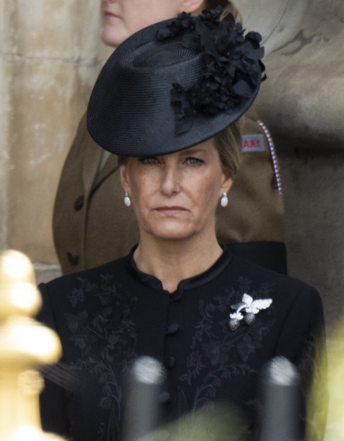 Photo La Comtesse Sophie De Wessex Arrivées Au Service Funéraire à Labbaye De Westminster