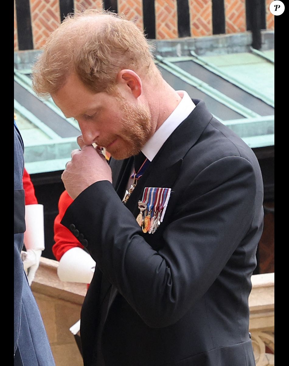 Le prince Harry, duc de Sussex - Arrivée à la cérémonie funèbre en la Chapelle Saint-Georges pour les funérailles d'Etat de la reine Elizabeth II d'Angleterre.