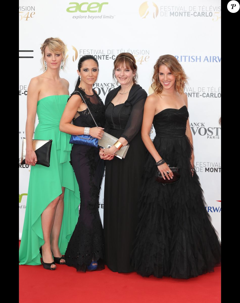 Sara Mortensen, Fabienne Carat, Cecilia Hornus, Stephane Henon et Lea Francois - Cérémonie d'ouverture du 54ème Festival de Télévision de Monte Carlo le 7 Juin 2014.