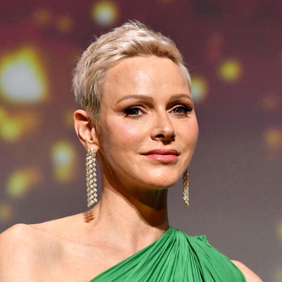 La princesse Charlene de Monaco lors de la cérémonie d'ouverture de la 61ème édition du Festival de Télévision de Monte-Carlo au Grimaldi Forum, à Monaco. © Bruno Bebert/Bestimage 