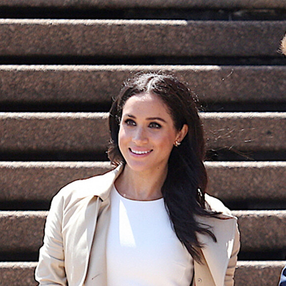 Le prince Harry, duc de Sussex, et Meghan Markle, duchesse de Sussex (enceinte) , arrivent à l'Opéra de Sydney, à l'occasion de leur visite officielle en Australie. Le 16 octobre 2018 