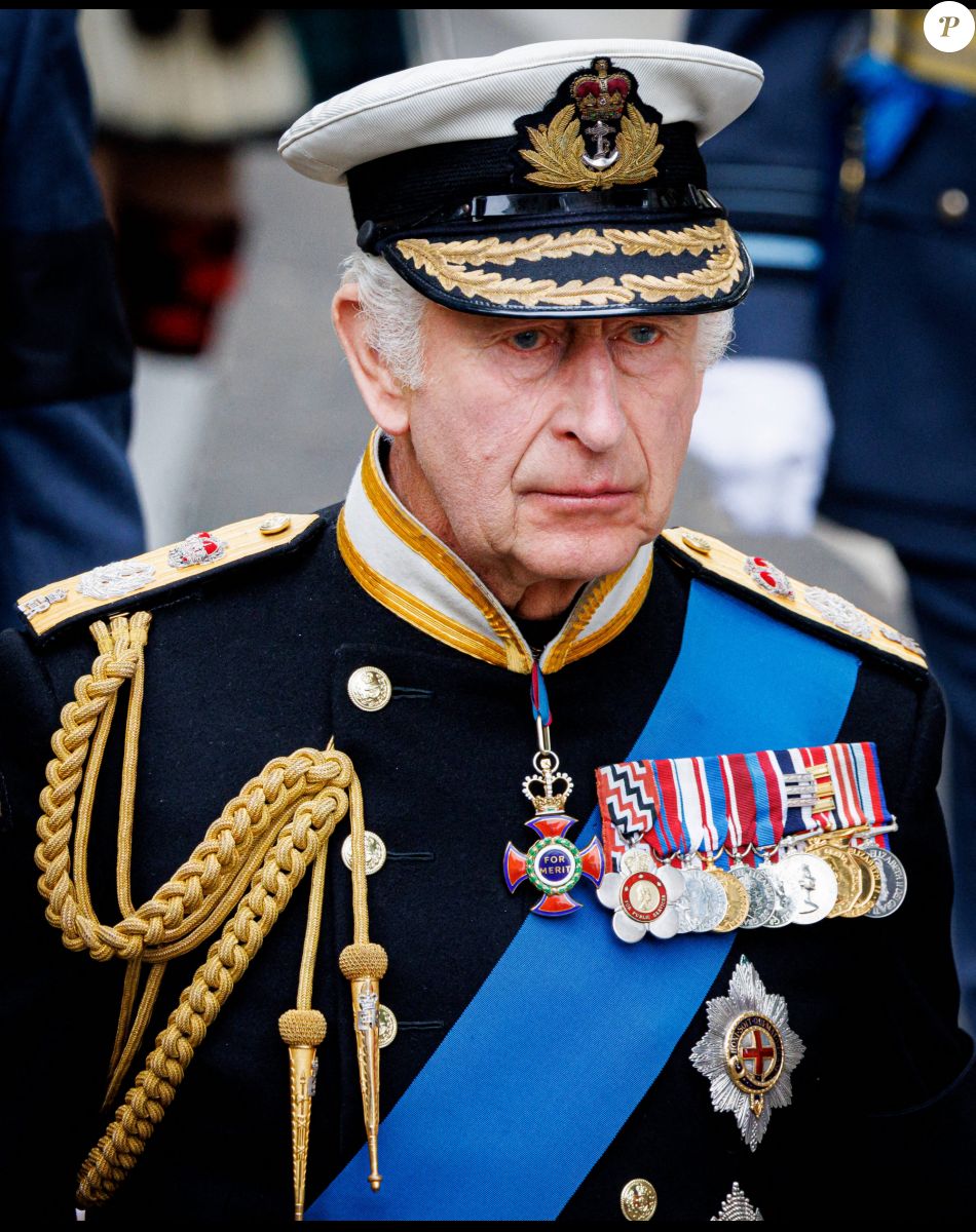 Le roi Charles III d'Angleterre - Funérailles d'Etat de la reine Elizabeth II d'Angleterre, à Londres, Royaume Uni.