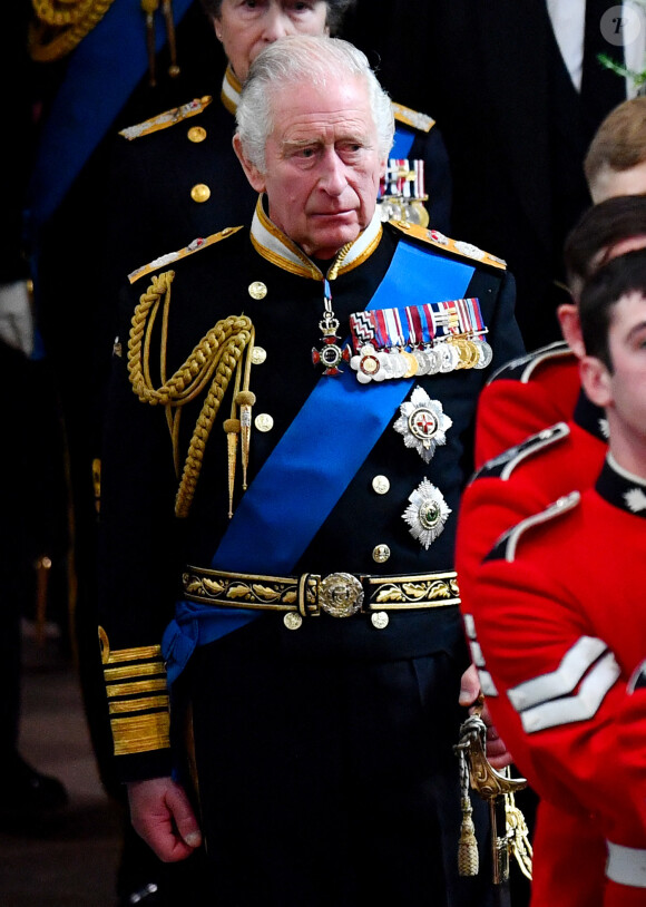 Le roi Charles III d'Angleterre - Funérailles nationales de la reine Elizabeth II à Londres, Royaume Uni, le 19 septembre 2022. © Avalon/panoramic/Bestimage 