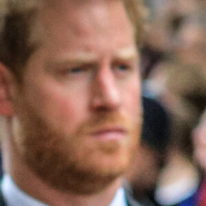 Le roi Charles III d'Angleterre, Le prince Harry, duc de Sussex et La princesse Anne - Funérailles nationales de la reine Elizabeth II à Londres, Royaume Uni, le 19 septembre 2022. © Avalon/panoramic/Bestimage