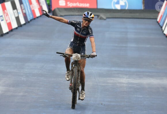 Pauline Ferrand Prevot - Course de Cross-country féminin aux Championnats d'Europe de VTT cross-country 2022 à Munich, Allemagne le 20 Août 2022. © Laurent Lairys / Panoramic / Bestimage 