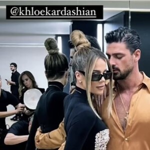 Khloe Kardashian et Michele Morrone - Défilé Dolce & Gabbana à Milan. Instagram, le 25 septembre 2022.