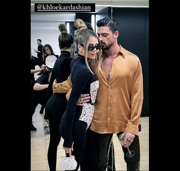 Khloe Kardashian et Michele Morrone - Défilé Dolce & Gabbana à Milan. Instagram, le 25 septembre 2022.