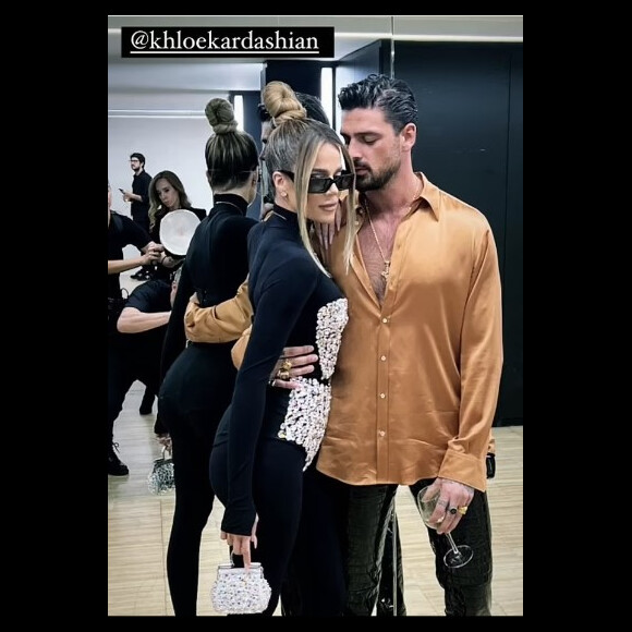 Khloe Kardashian et Michele Morrone - Défilé Dolce & Gabbana à Milan. Instagram, le 25 septembre 2022.