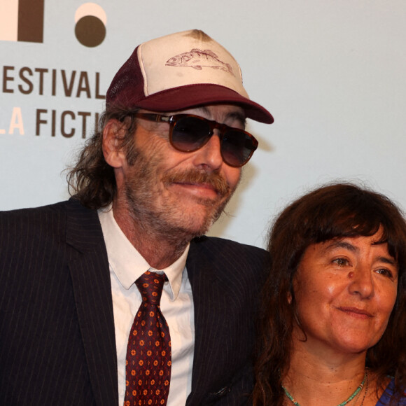 Romane Bohringer et Philippe Rebbot à la projection des trois premiers épisodes de la fiction "L'amour flou" lors de la 23ème édition du Festival de la Fiction tv de la Rochelle 2021 à La Rochelle, France, le 15 septembre 2021. © Jean-Marc Lhomer/Bestimage