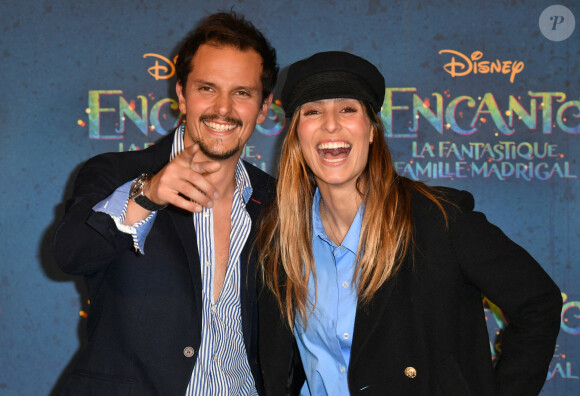 Juan Arbelaez et son ex-femme Laury Thilleman (Miss France 2011) - Avant-première du film "Encanto" de Disney au Grand Rex à Paris le 19 novembre 2021. © Veeren/Bestimage