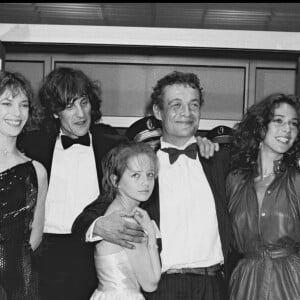 Archives - Jane Birkin, Andrew Birkin, Philippe Leotard, Laure Marsac et Maruschka Detmers présentent "La Pirate" au Festival de Cannes en 1984.