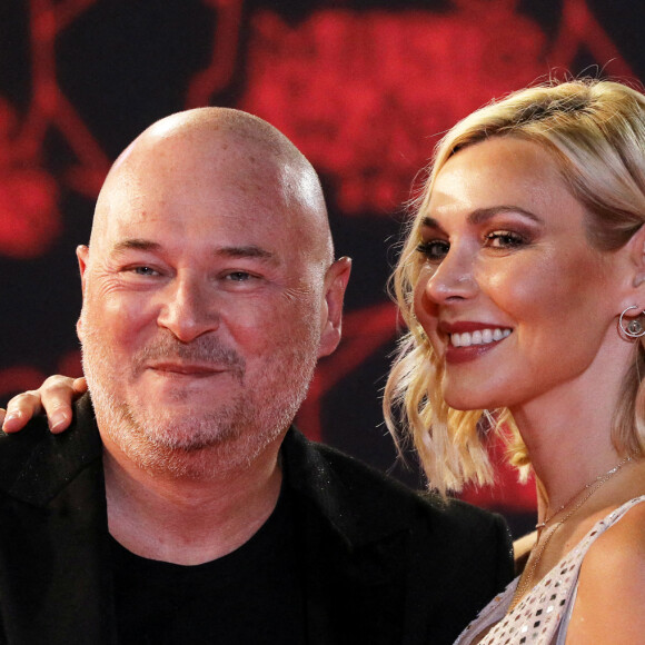 Sébastien Cauet et sa compagne Nathalie Dartois lors de la 23ème édition des NRJ Music Awards 2021 au Palais des Festivals de Cannes, le 20 novembre 2021. © Dominique Jacovides/Bestimage 