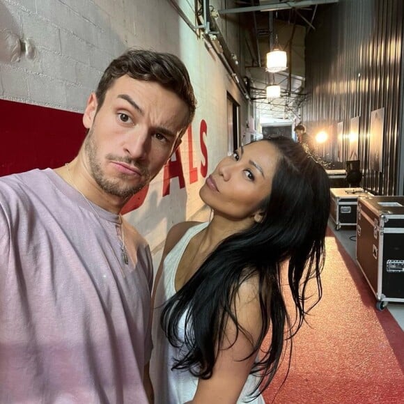 Anggun avec son danseur Adrien Caby pour "Danse avec les stars 2022". Septembre 2022.